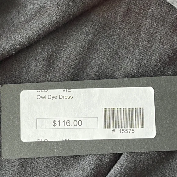 NWT Deborah Viereck Black Tie-Dye Midi Dress - Picture 8 of 10